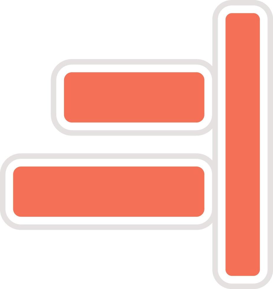 Right alignment Icon Design Illustration vector