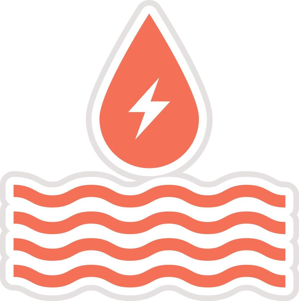 Water energy Icon Design Illustration vector