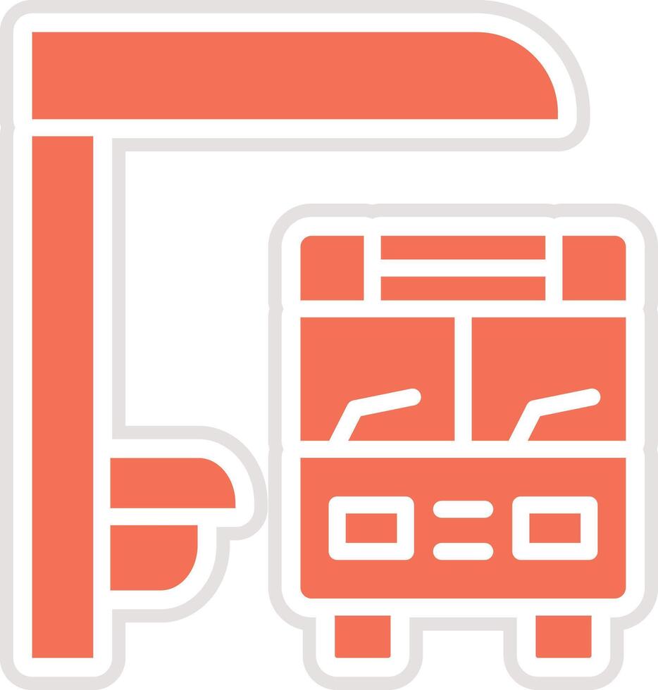 Bus stop Icon Design Illustration vector
