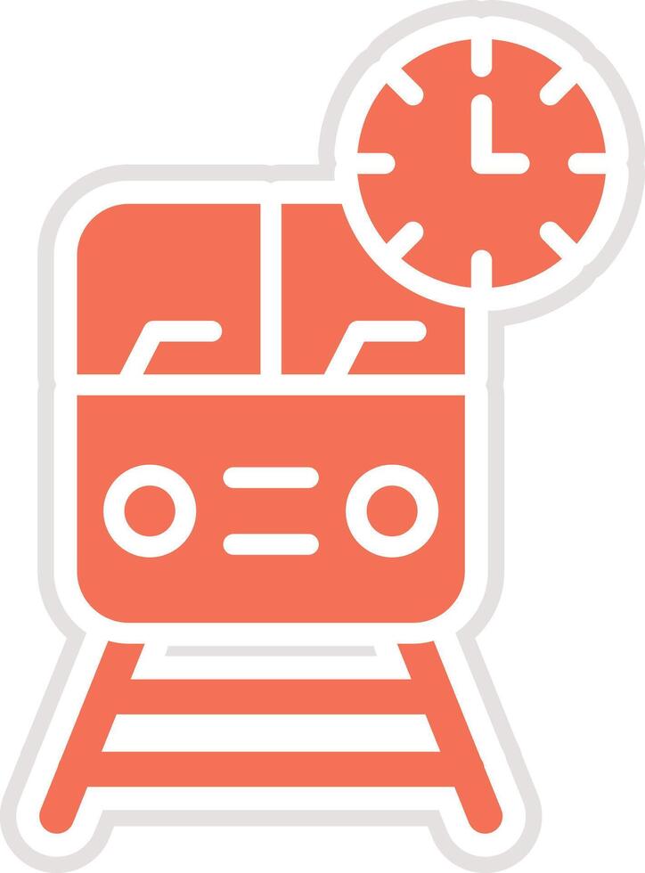 Train time Icon Design Illustration vector