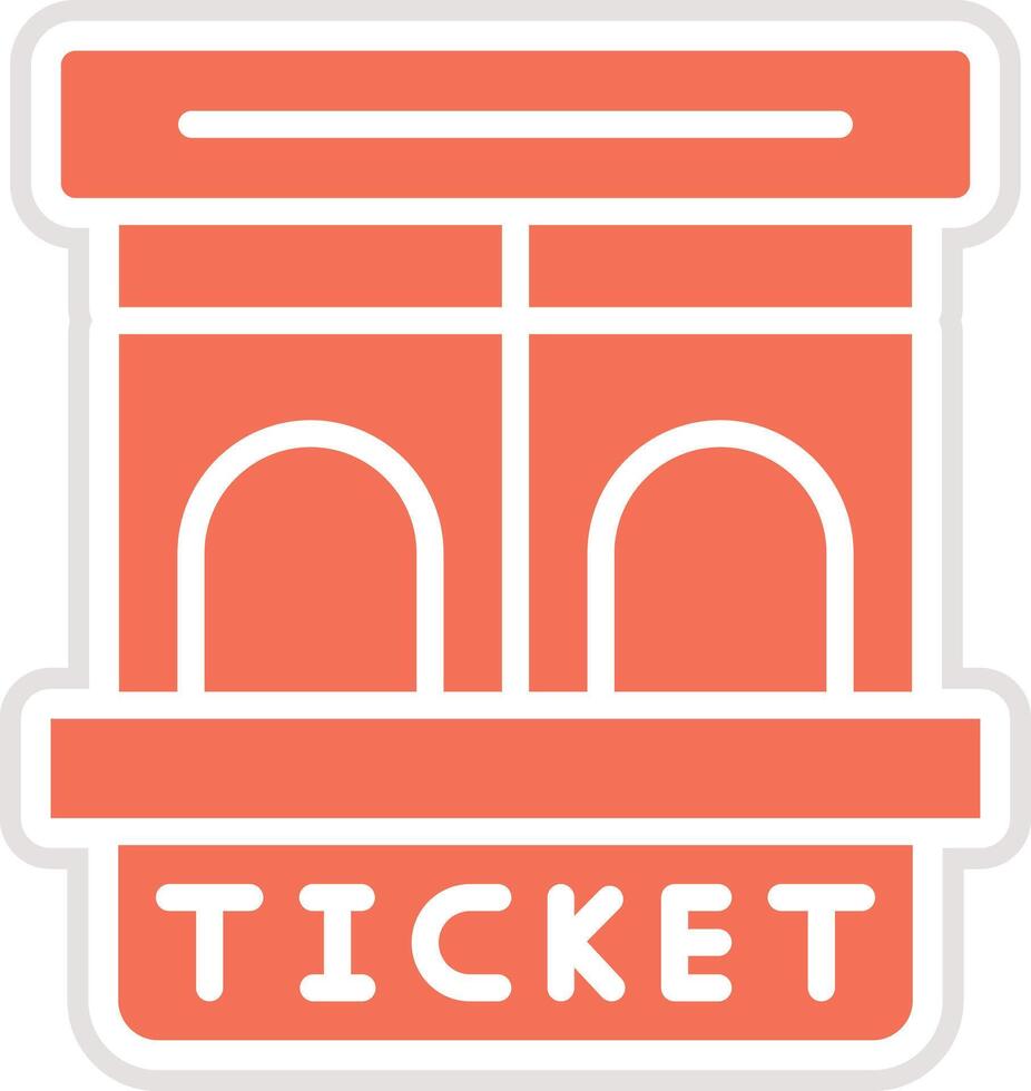 Ticket window Icon Design Illustration vector