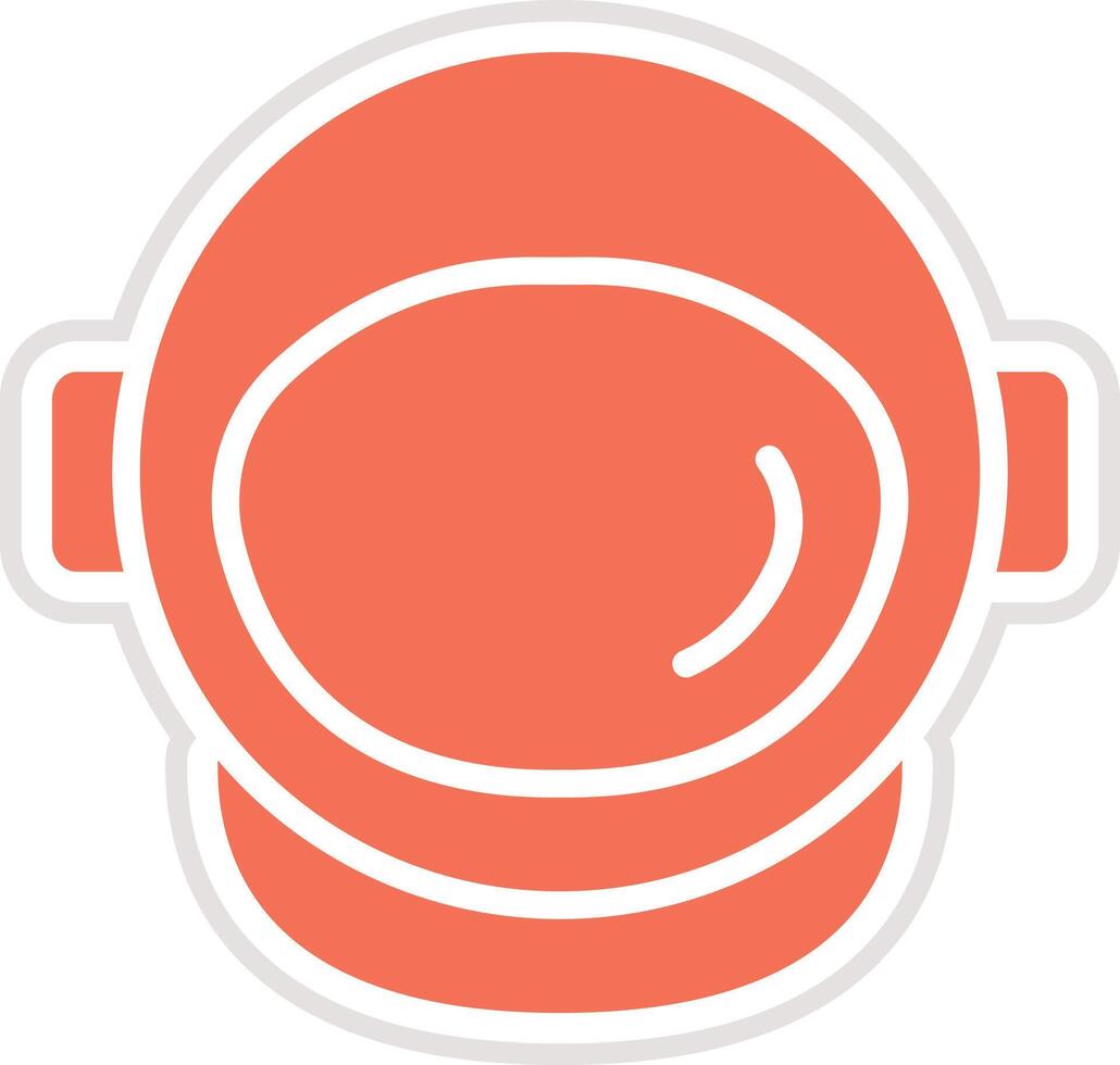 Astronaut helmet Icon Design Illustration vector