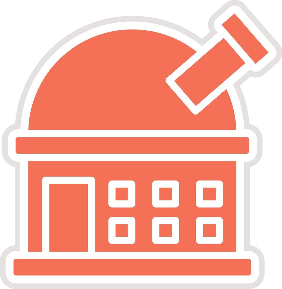 Observatory Icon Design Illustration vector