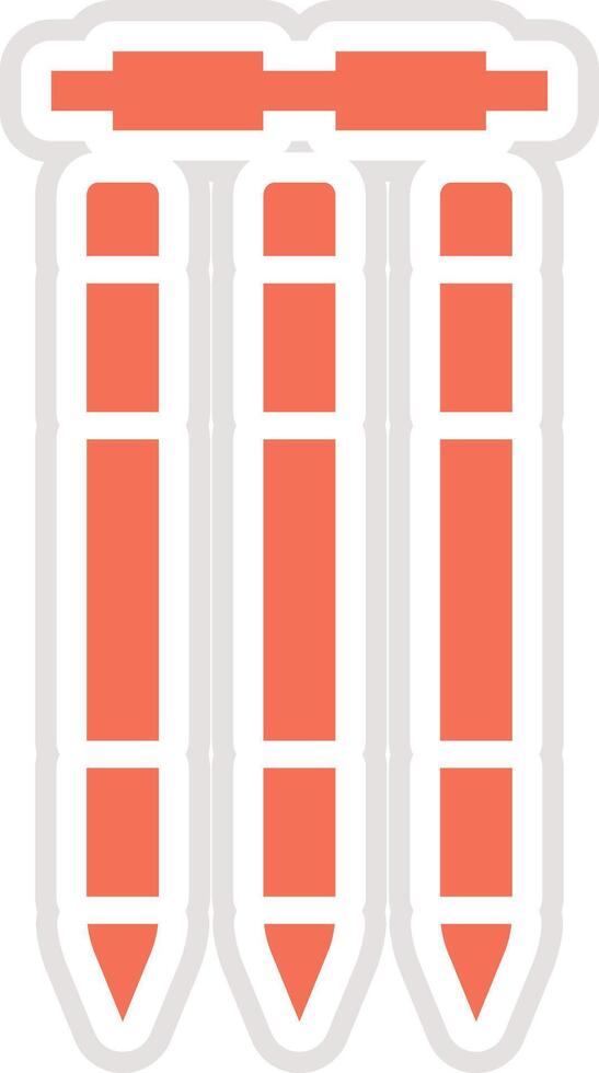 Wickets Icon Design Illustration vector