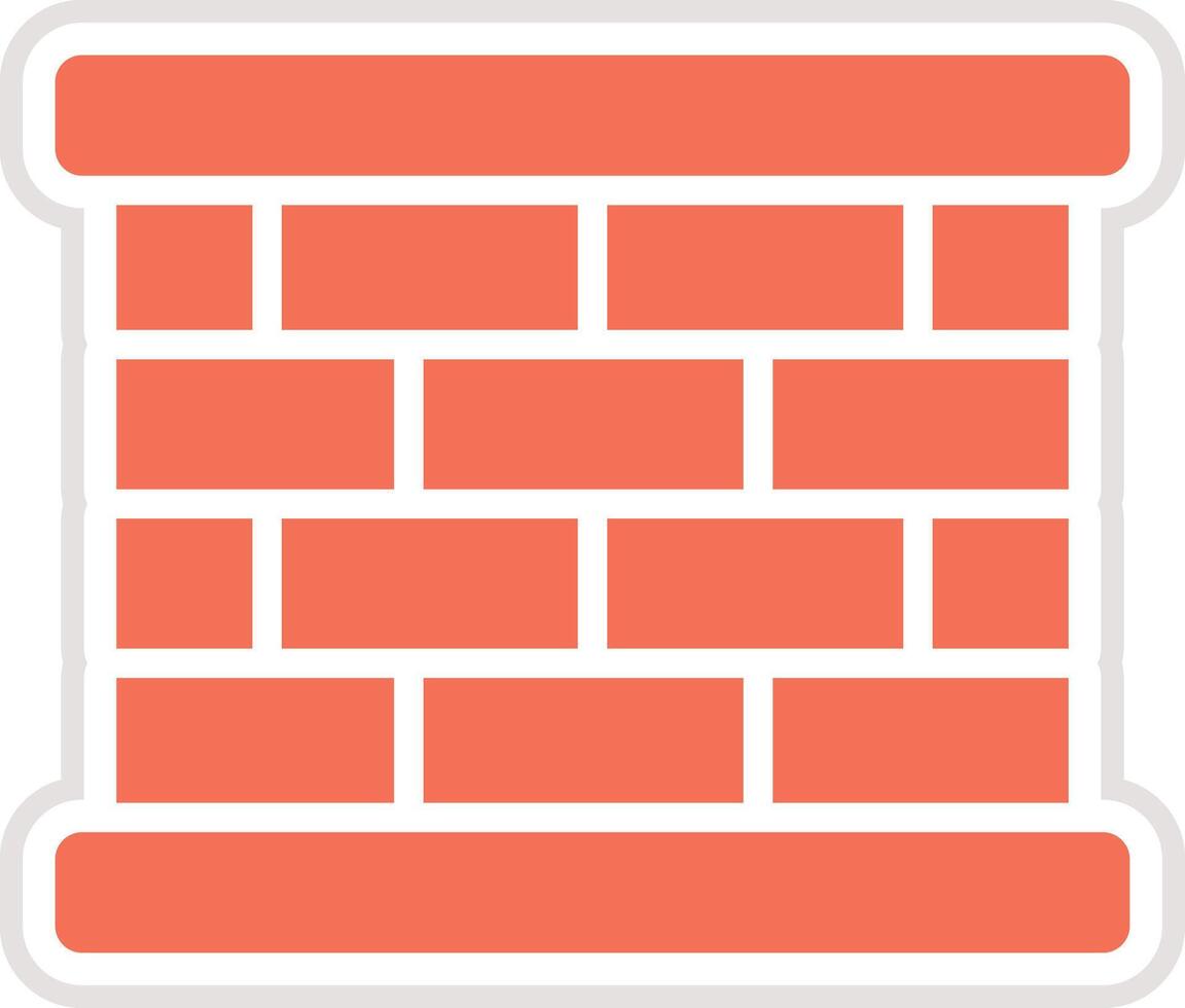 Bricks wall Icon Design Illustration vector
