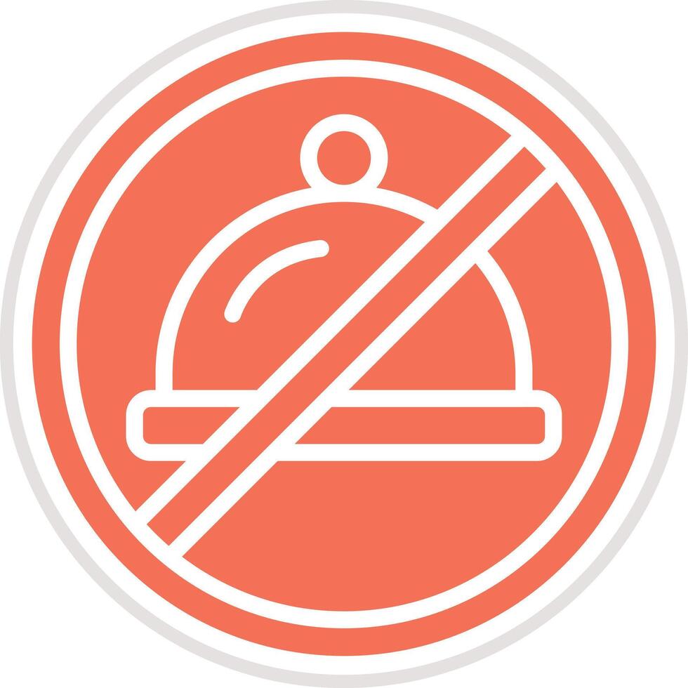 No eating Icon Design Illustration vector