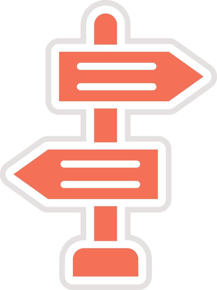 Directional sign Icon Design Illustration vector