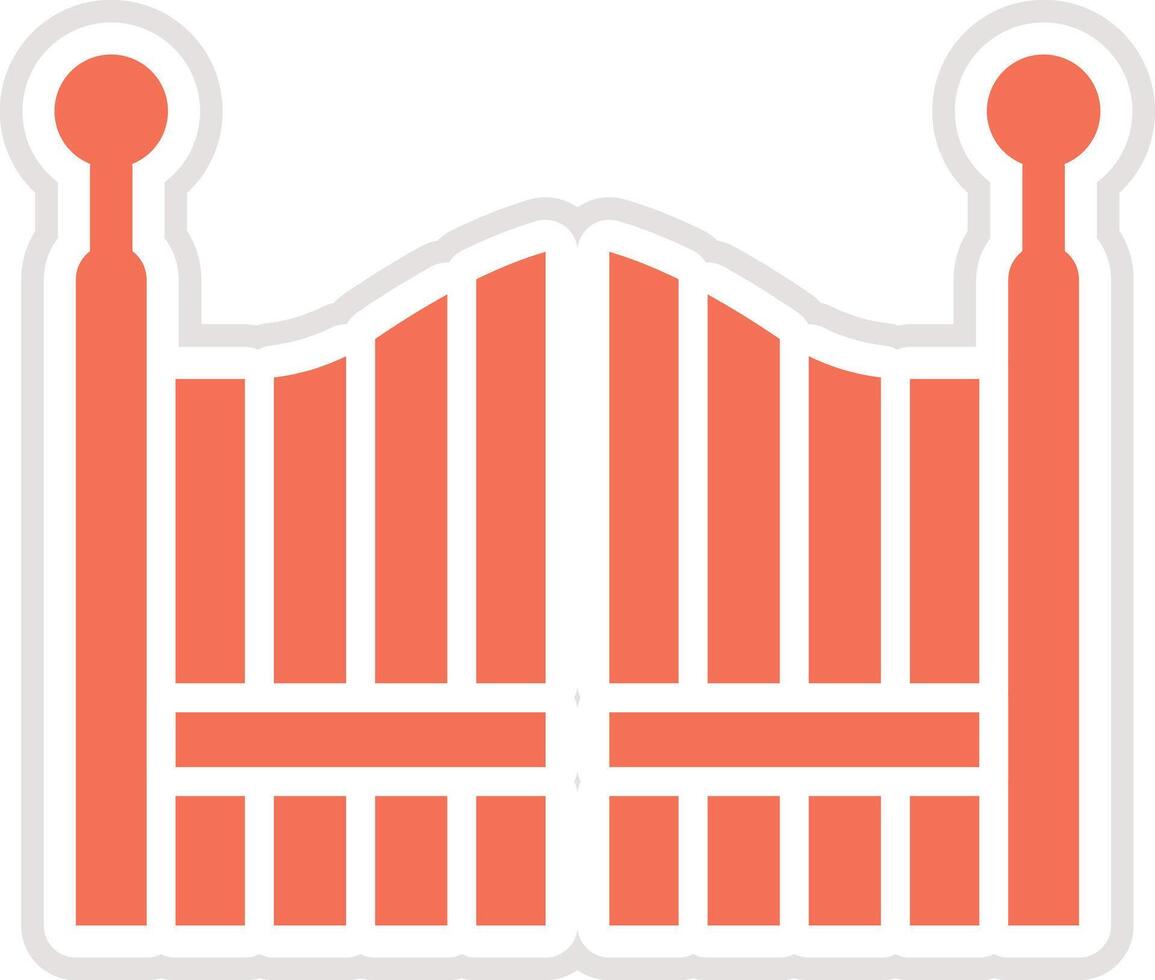 Gate Icon Design Illustration vector