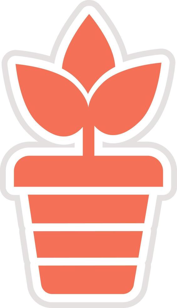 Plant pot Icon Design Illustration vector