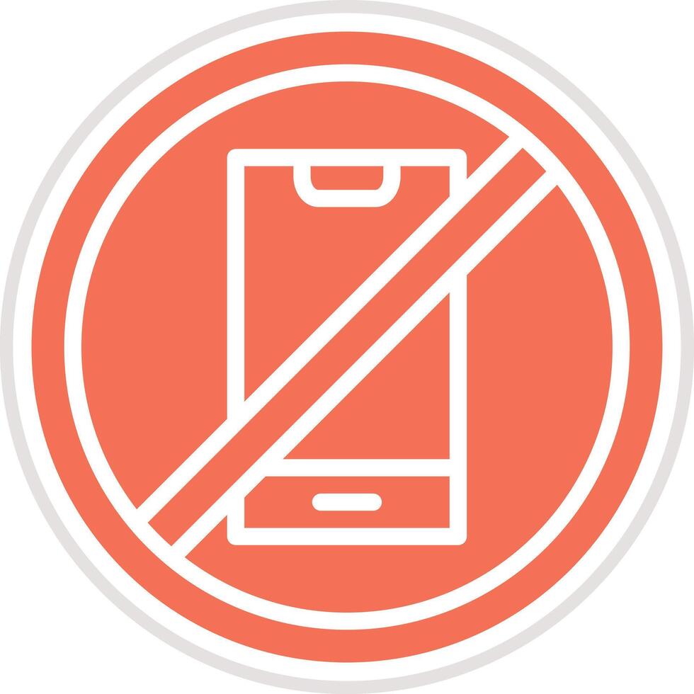 No phone Icon Design Illustration vector