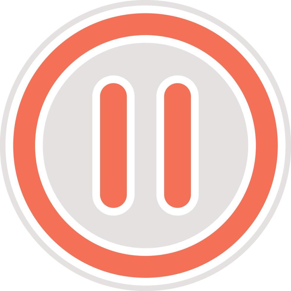 Pause button Icon Design Illustration vector