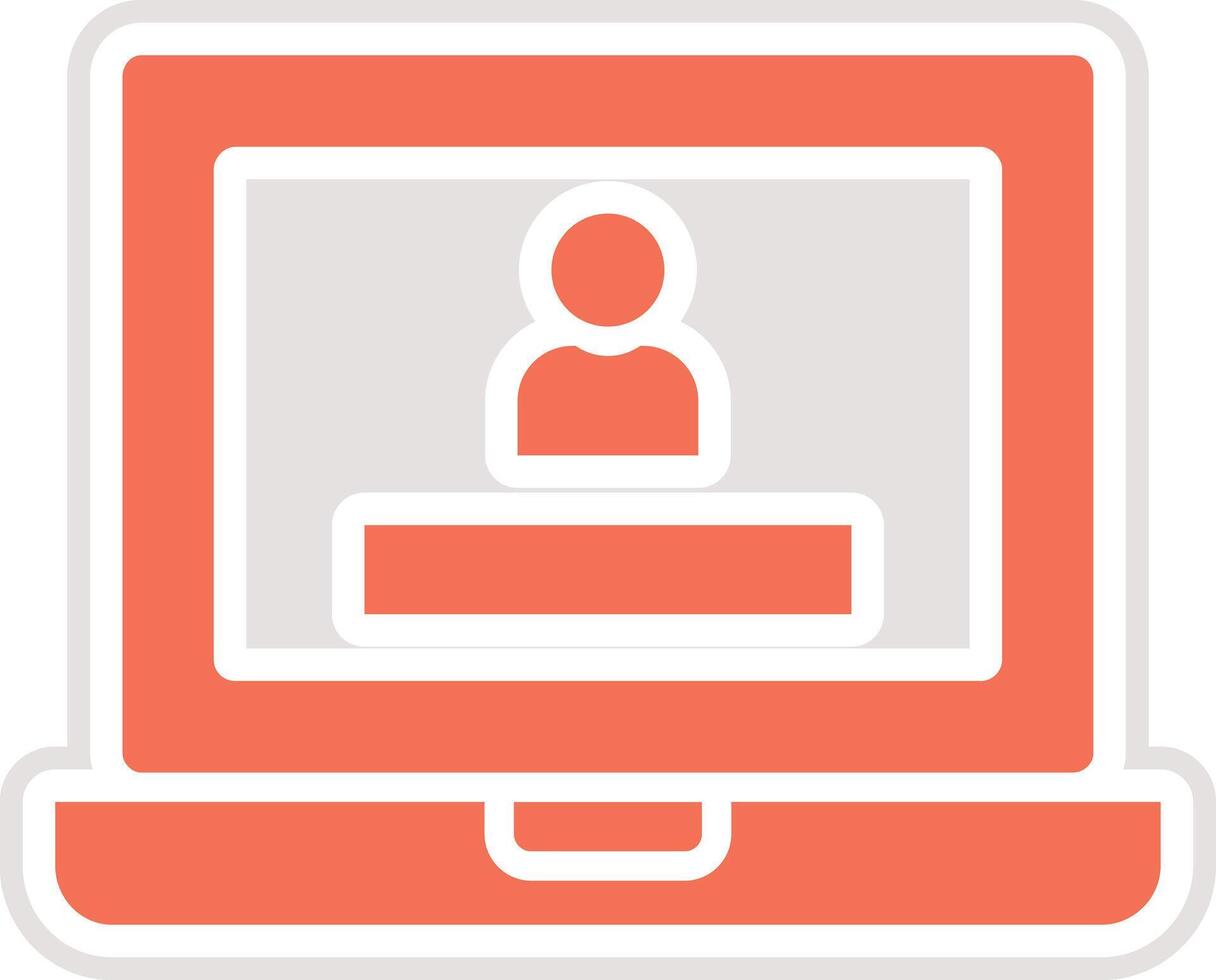 Computer login Icon Design Illustration vector
