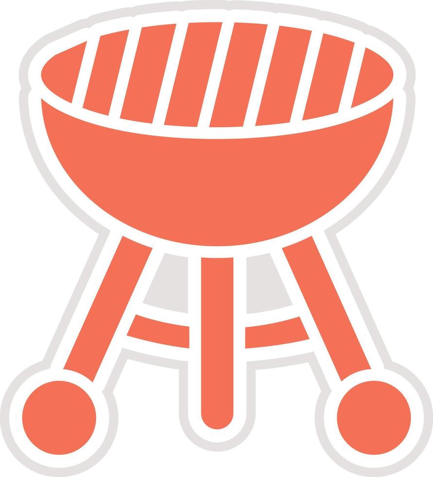 Barbecue grill Icon Design Illustration vector