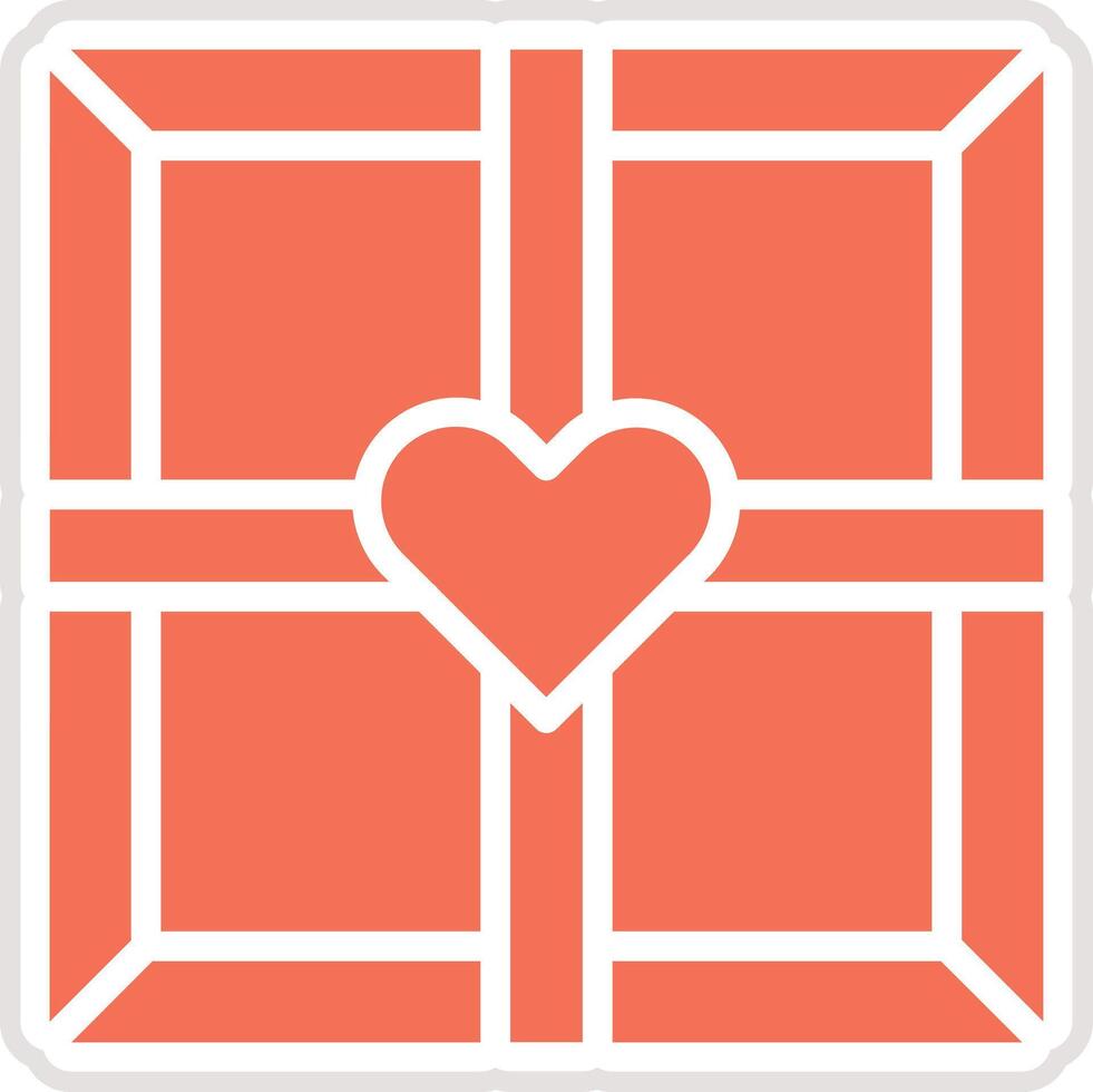 Chocolate Box Icon Design Illustration vector