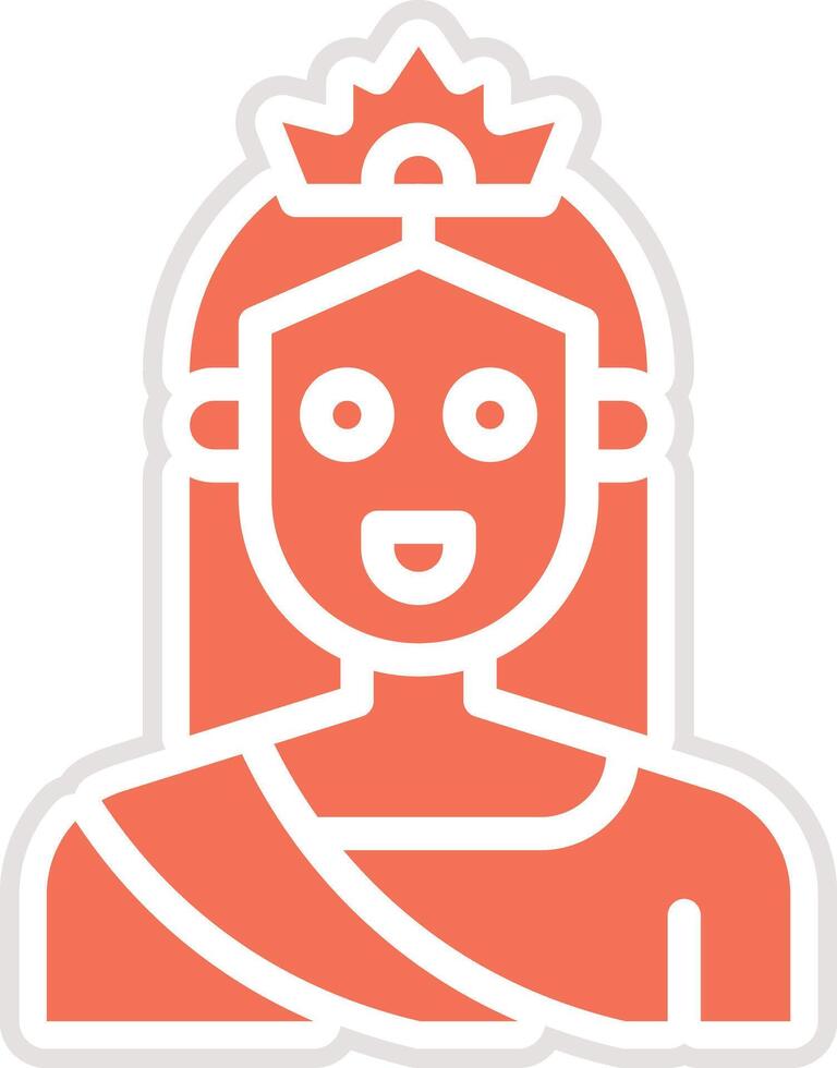 Queen Icon Design Illustration vector