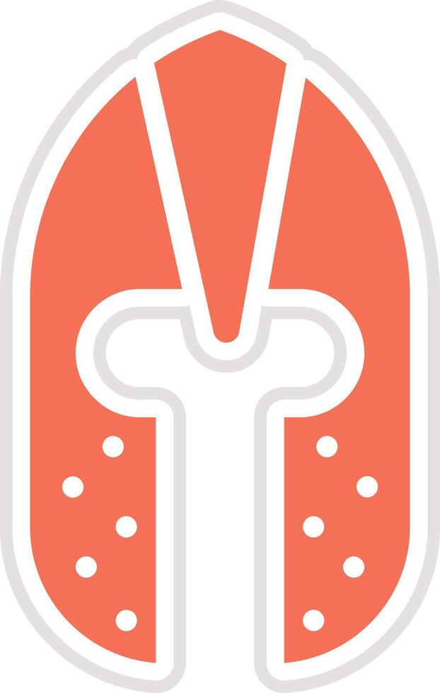 Knight helmet Icon Design Illustration vector