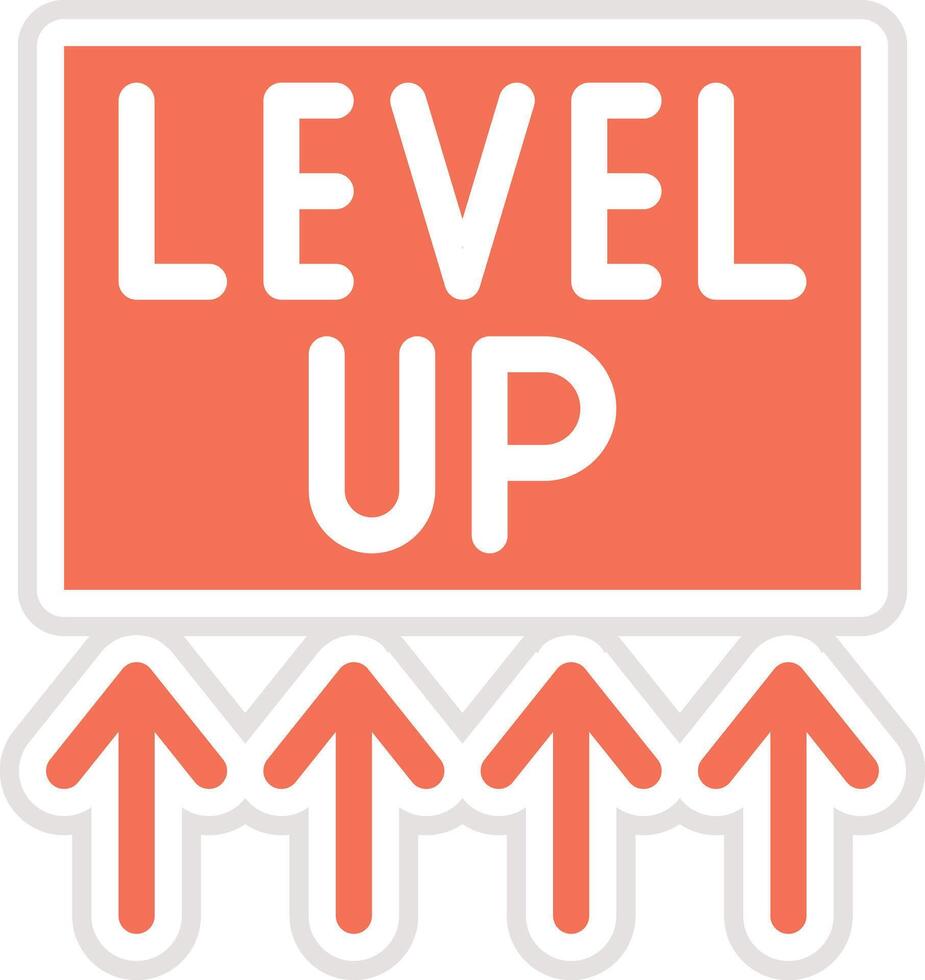 Level up Icon Design Illustration vector