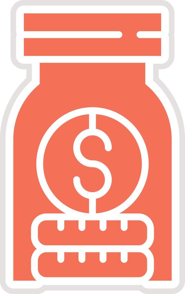Money jar Icon Design Illustration vector