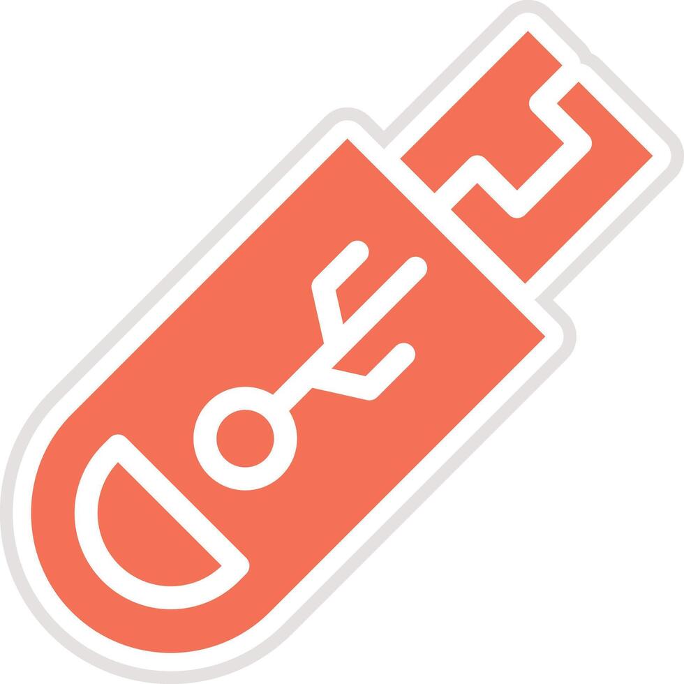 Usb drive Icon Design Illustration vector