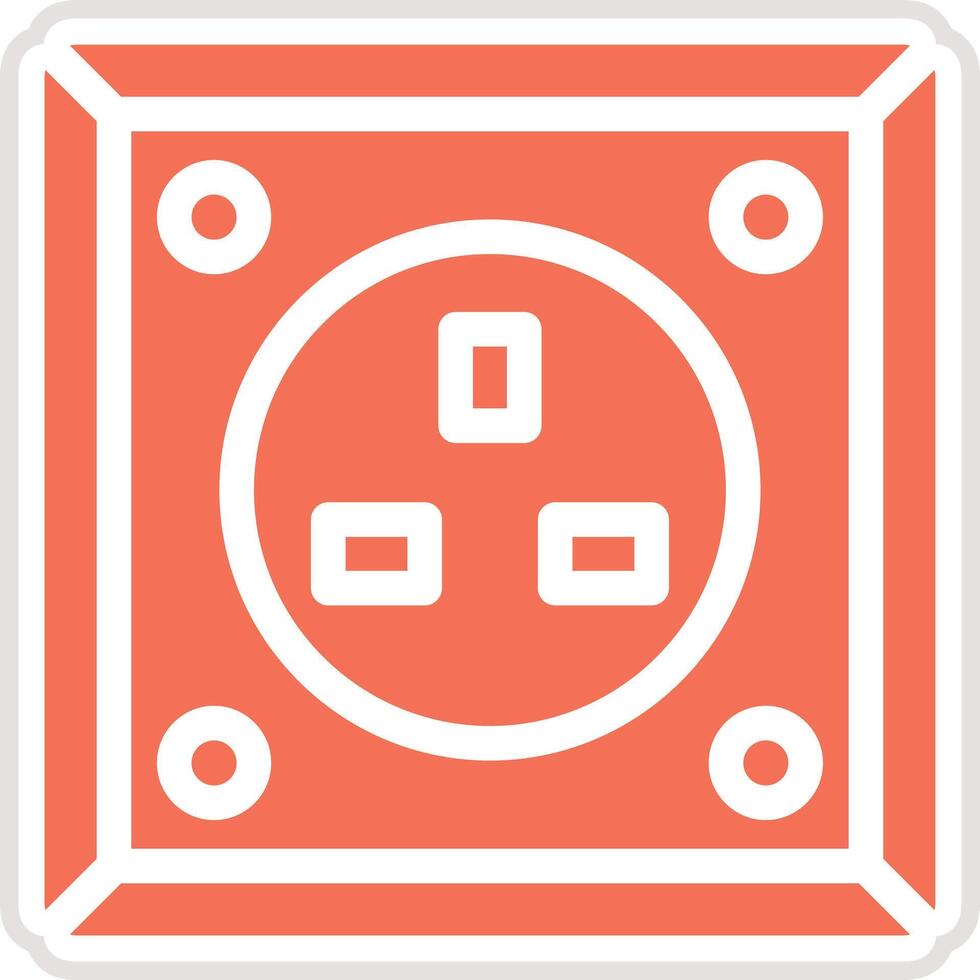 Power socket Icon Design Illustration vector