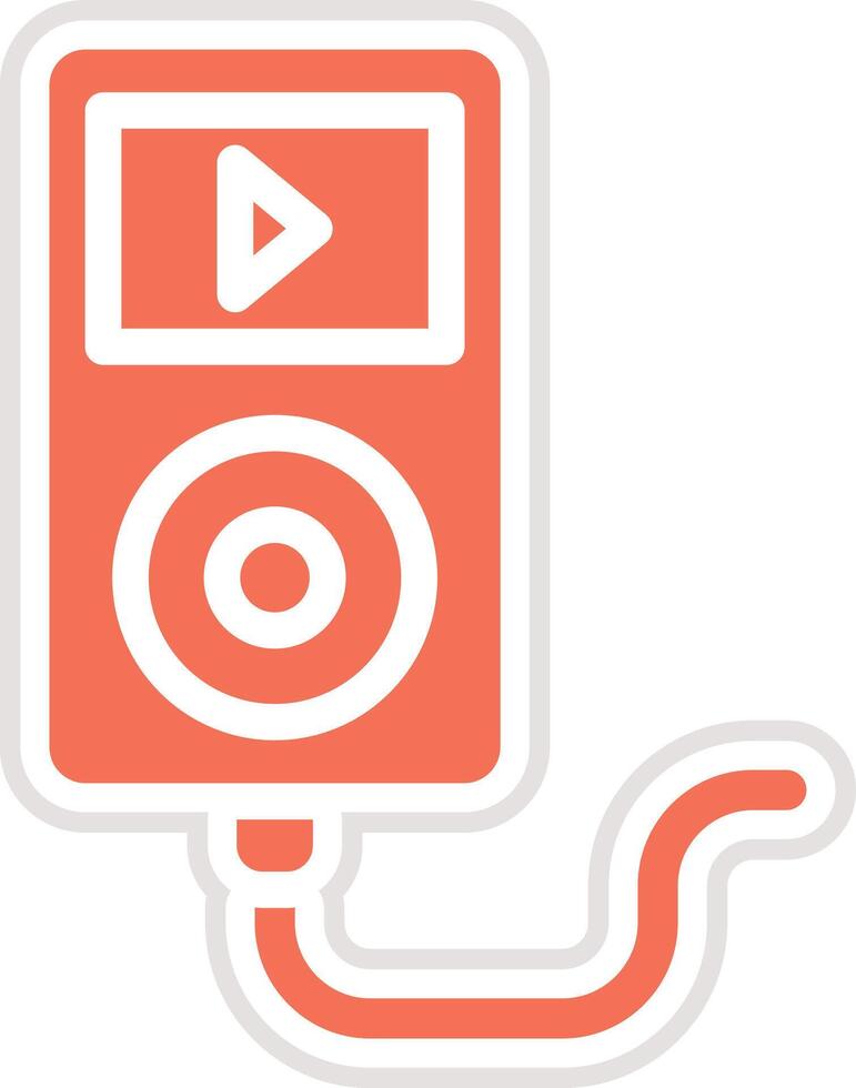 Music player Icon Design Illustration vector