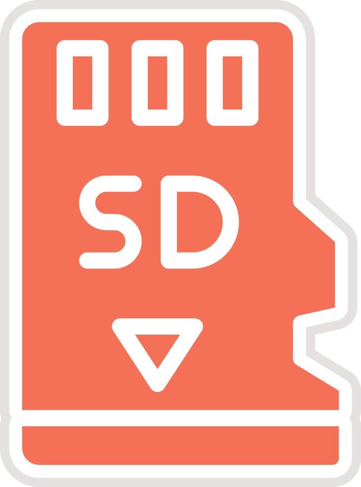 Memory card Icon Design Illustration vector