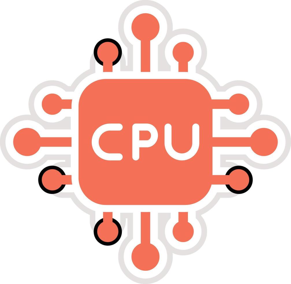 Cpu Icon Design Illustration vector