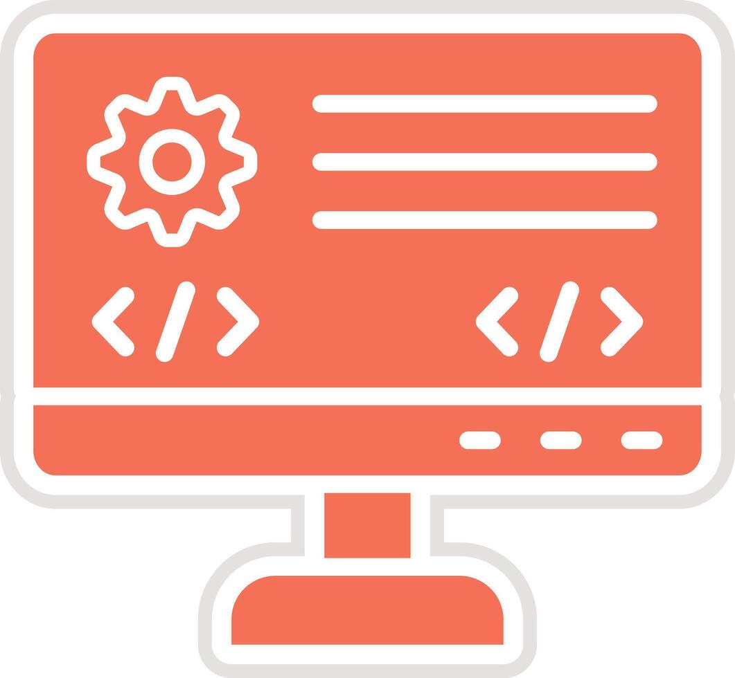 Backend Icon Design Illustration vector