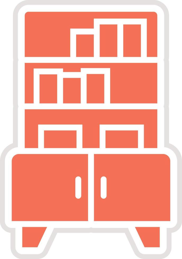 Bookshelf Icon Design Illustration vector