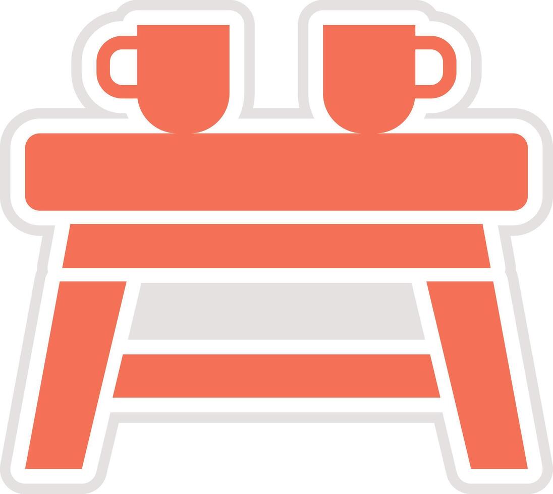 Tea Table Icon Design Illustration vector