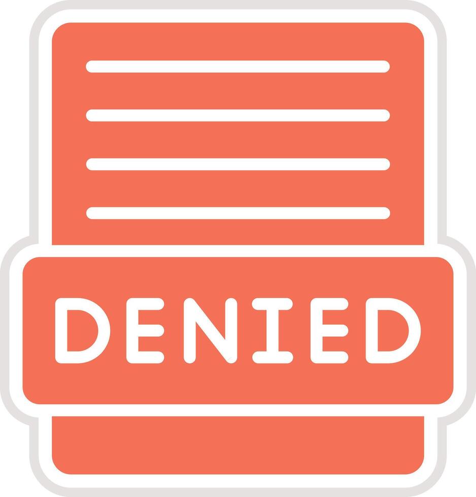 Denied Icon Design Illustration vector