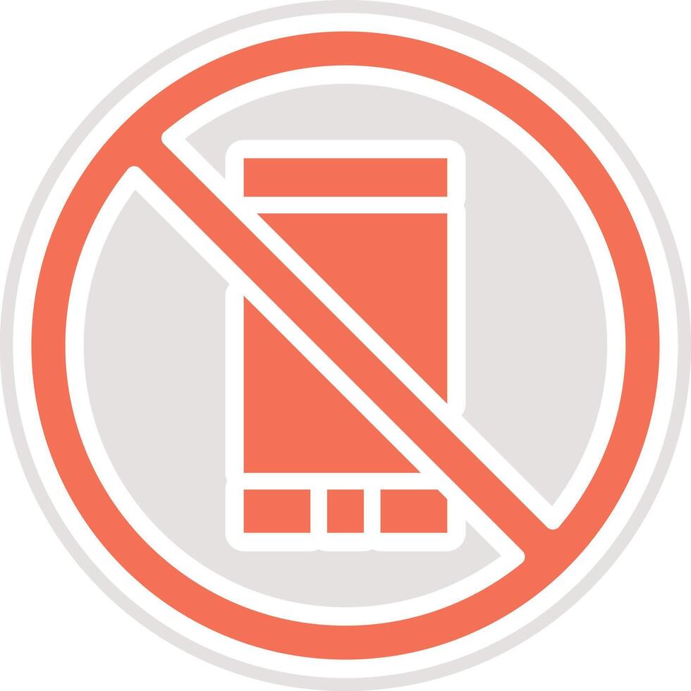 No Phone Icon Design Illustration vector