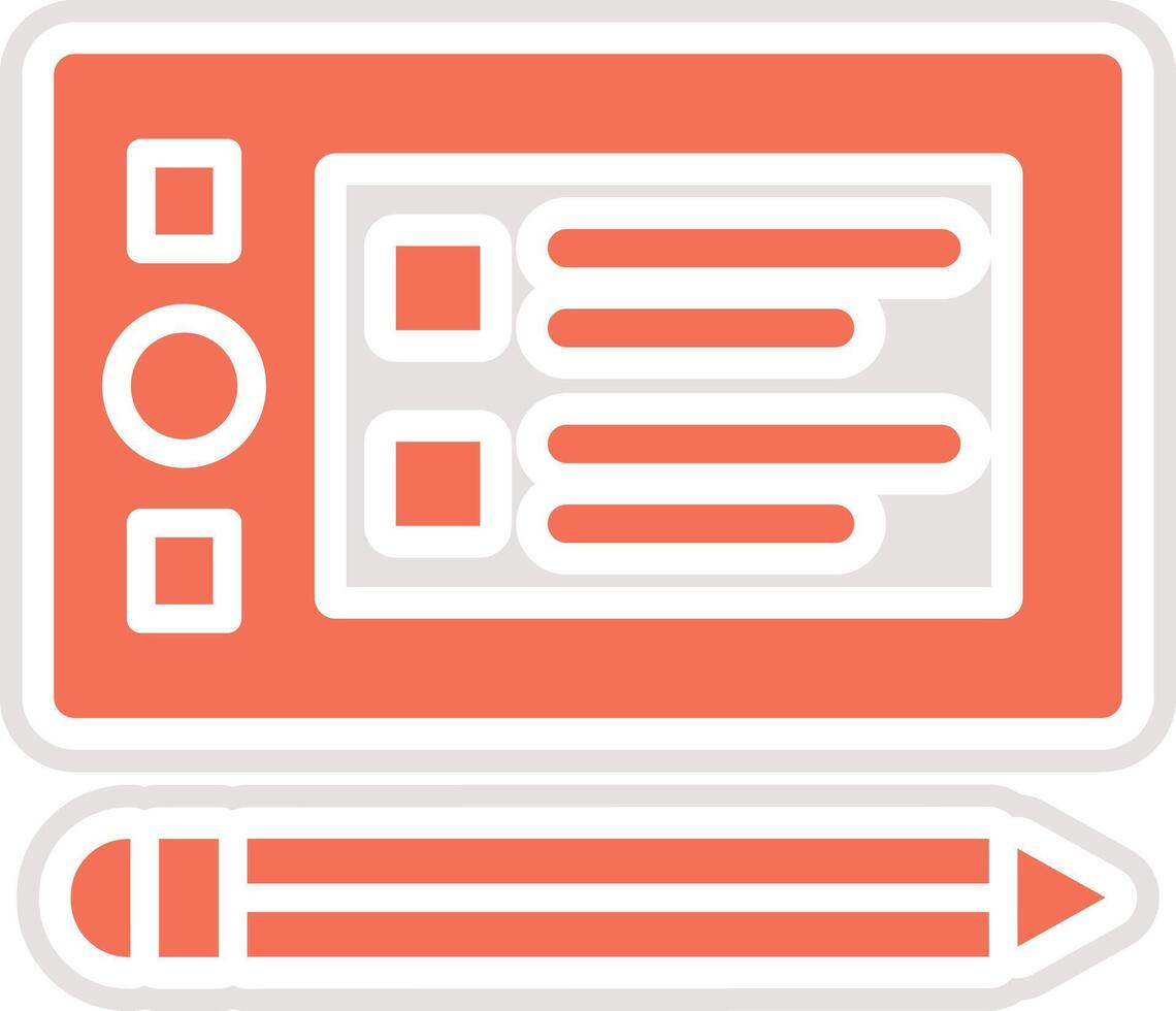 Graphic Tablet Icon Design Illustration vector