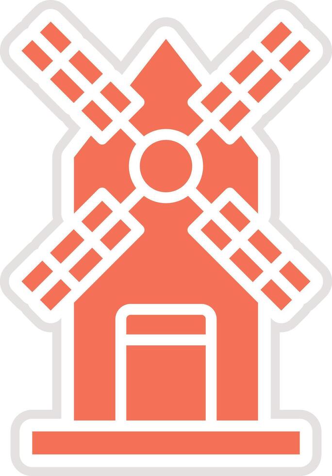 Windmill Icon Design Illustration vector