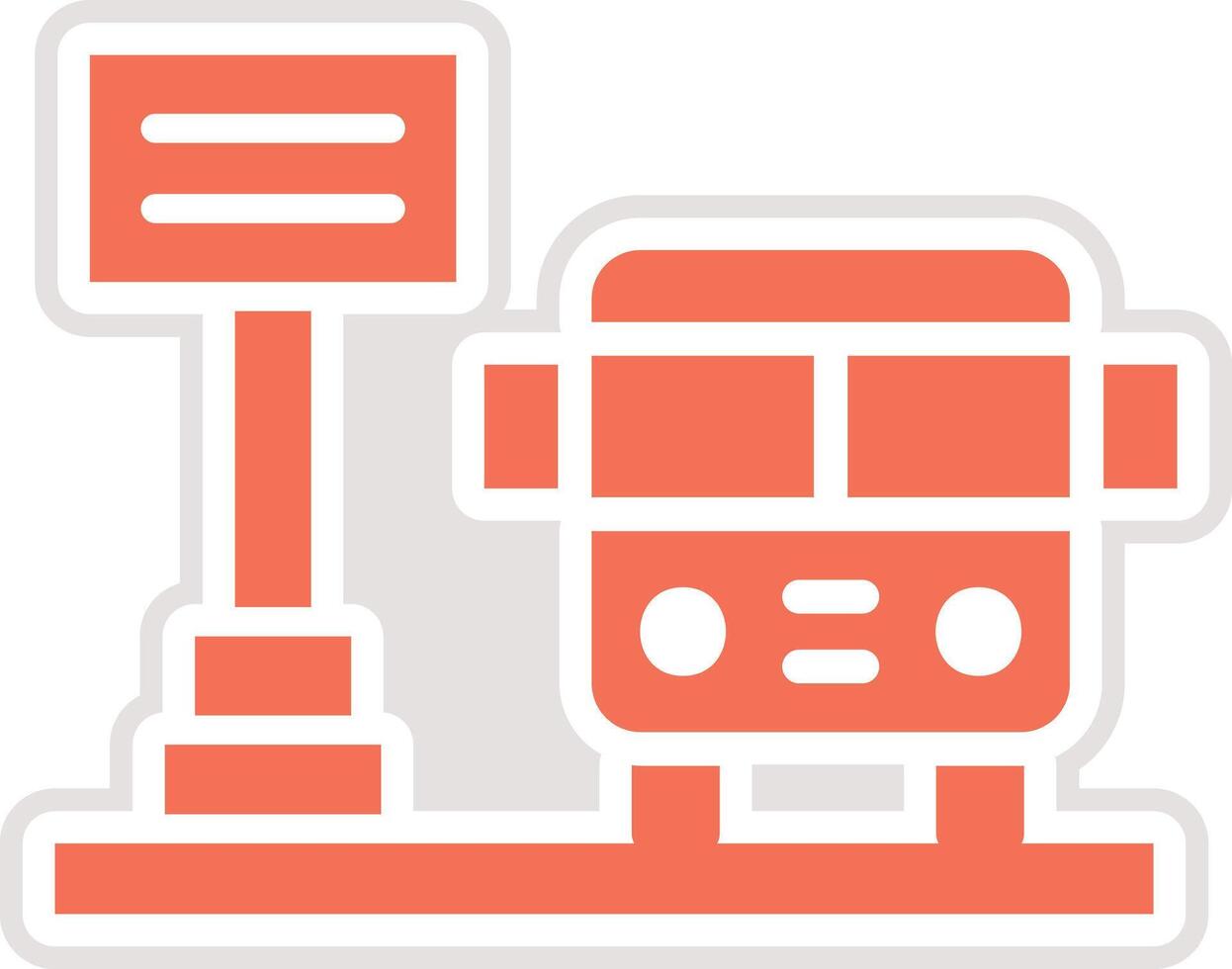 Bus Stop Icon Design Illustration vector