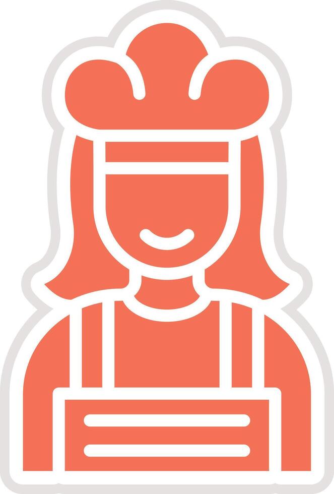 Female Chef Icon Design Illustration vector