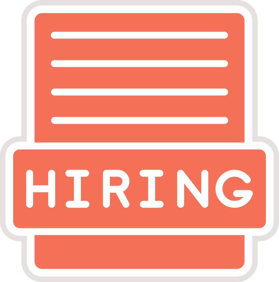 Hiring Icon Design Illustration vector