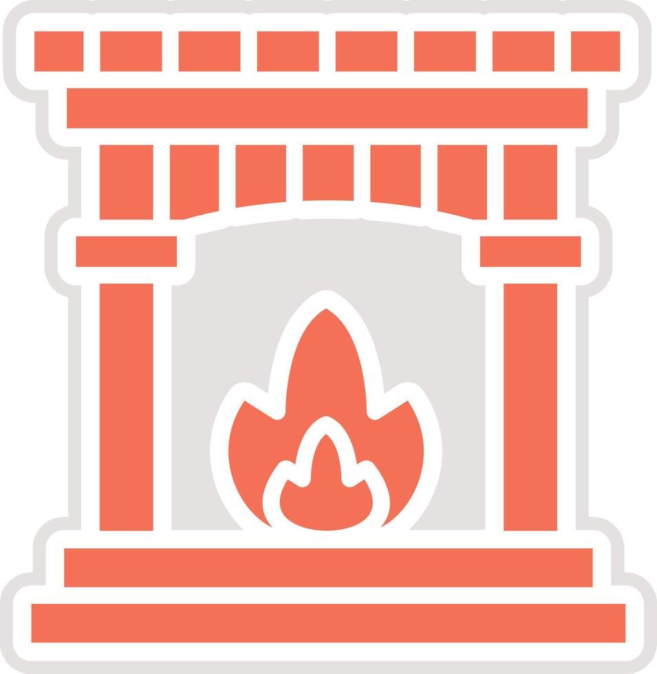 Fireplace Icon Design Illustration vector