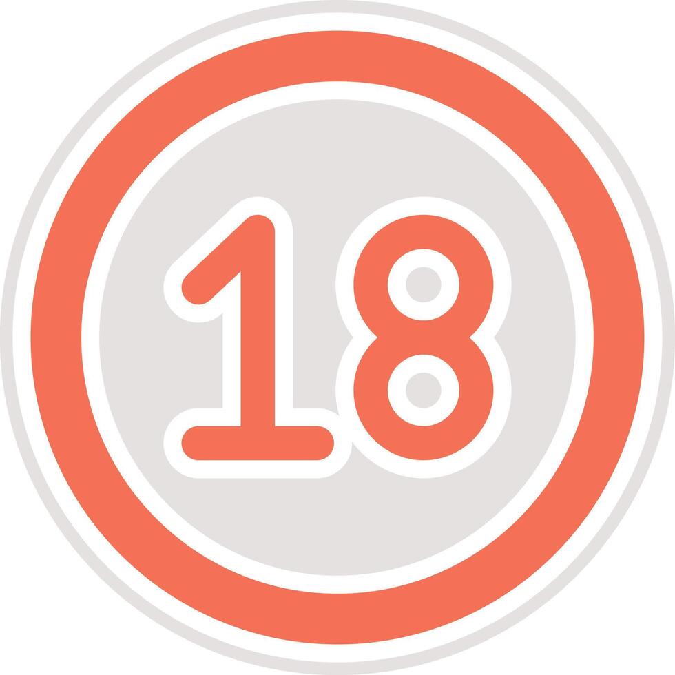 Eighteen Icon Design Illustration vector