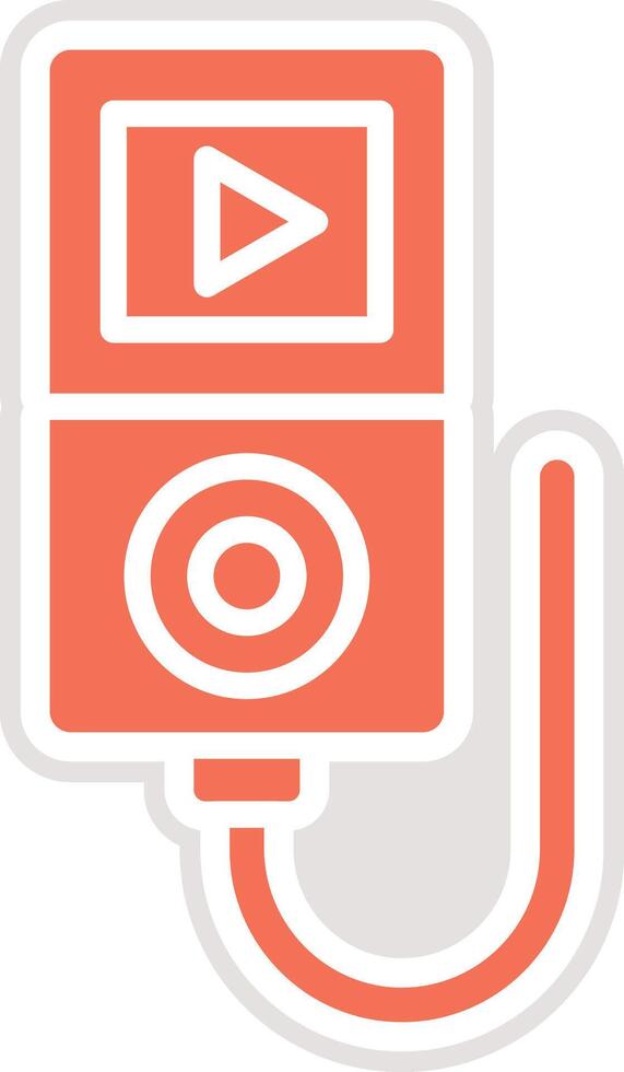 Music Player Icon Design Illustration vector