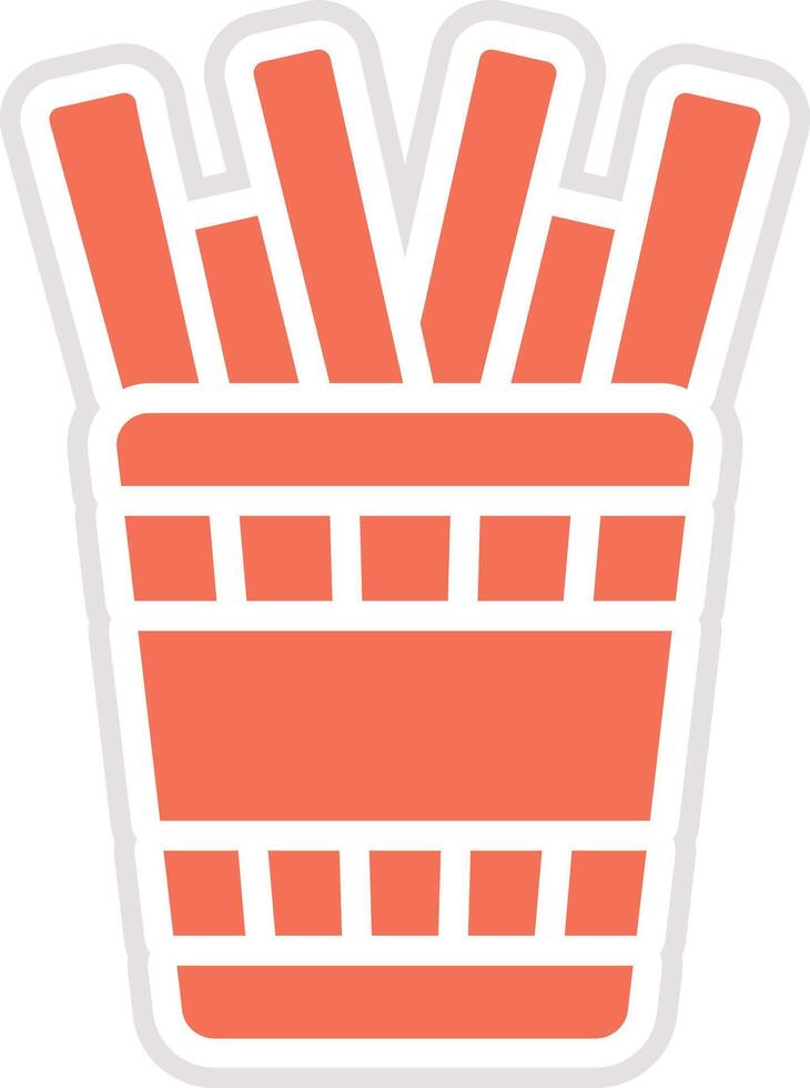 French Fries Icon Design Illustration vector