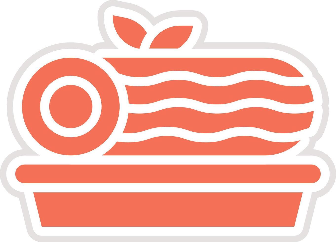 Roll Cake Icon Design Illustration vector