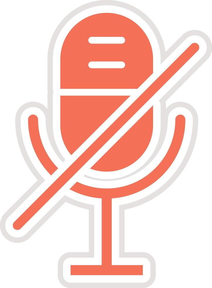 Microphone disable Icon Design Illustration vector