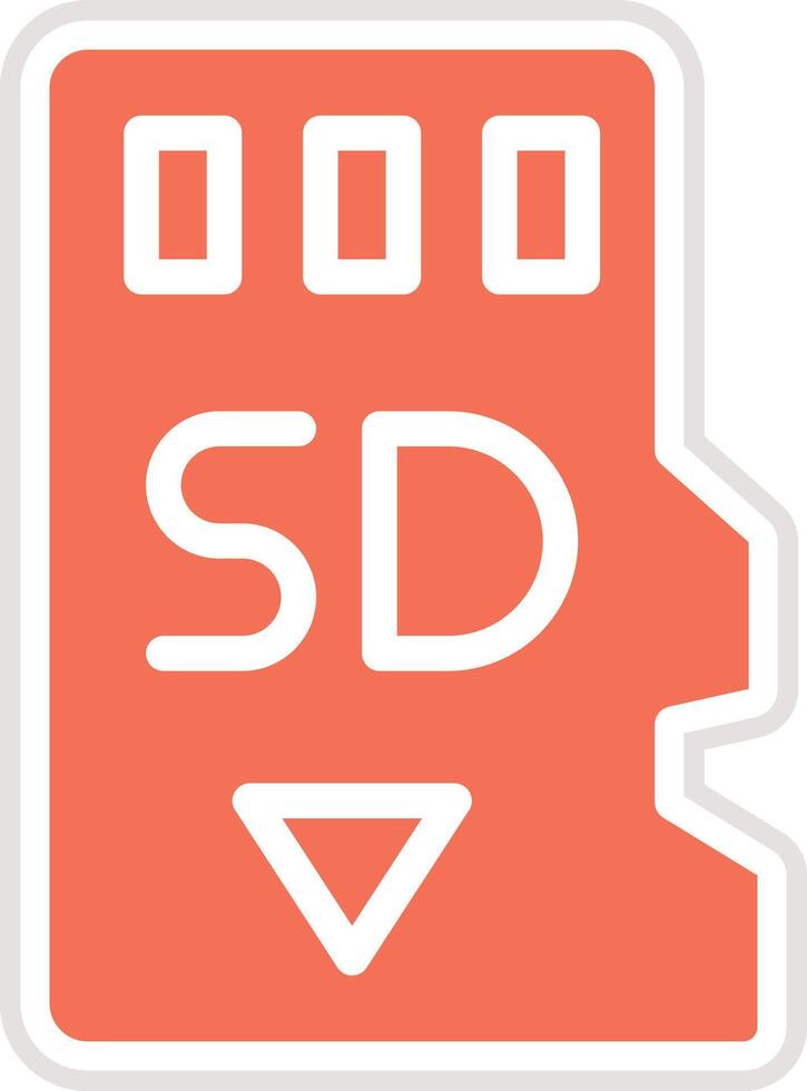 Memory card Icon Design Illustration vector