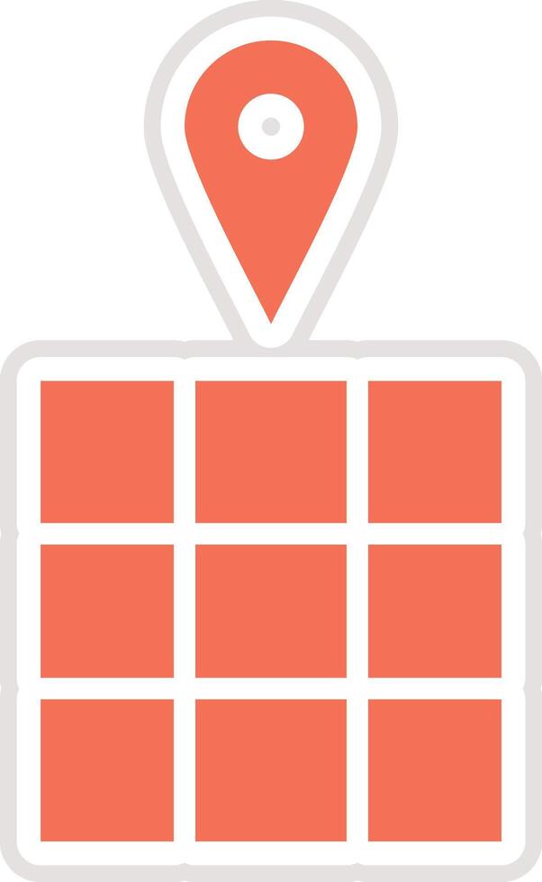 Grid location Icon Design Illustration vector