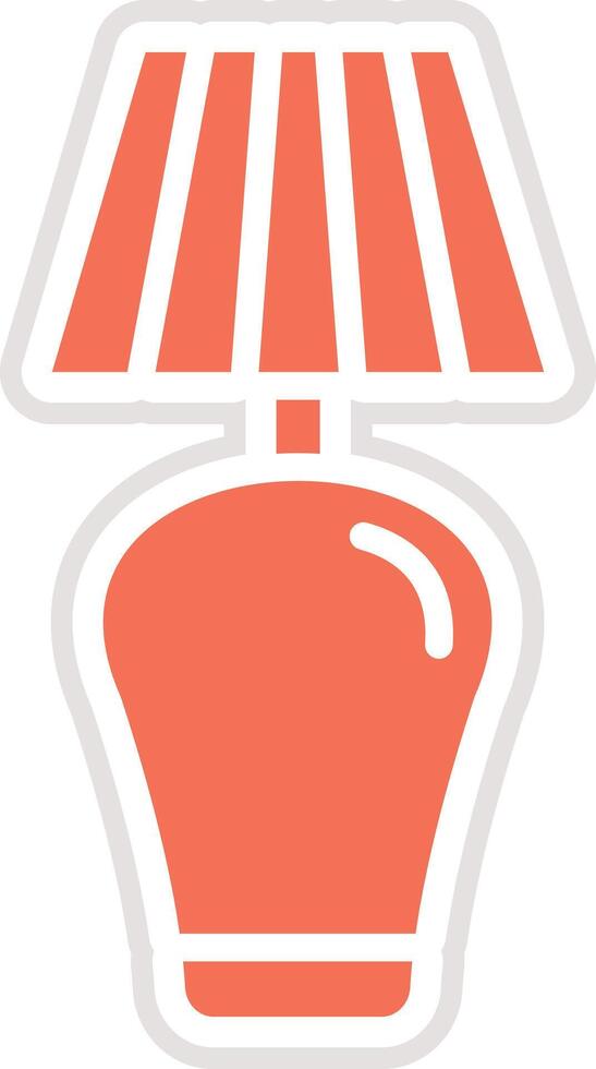 Table Lamp Icon Design Illustration vector