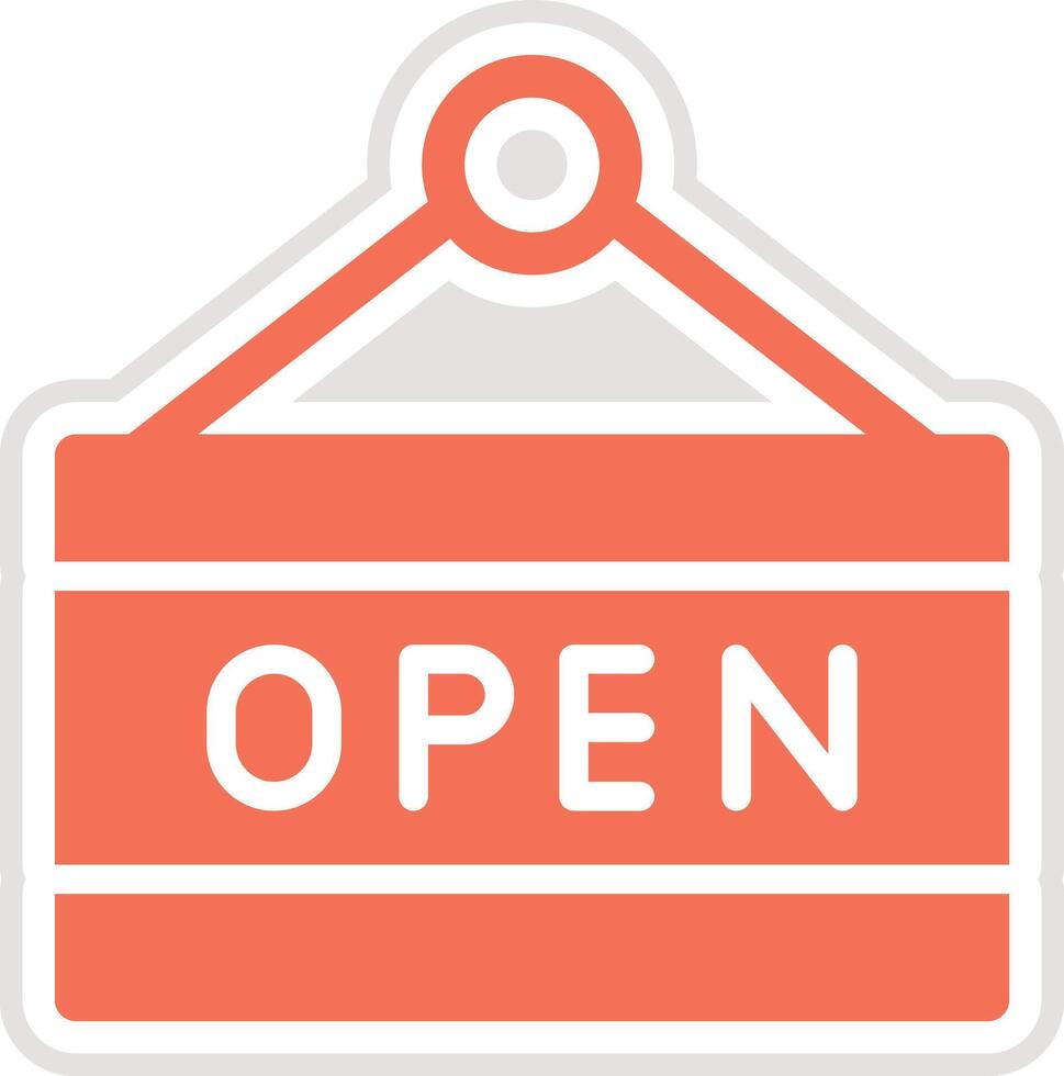 Open Sign Icon Design Illustration vector