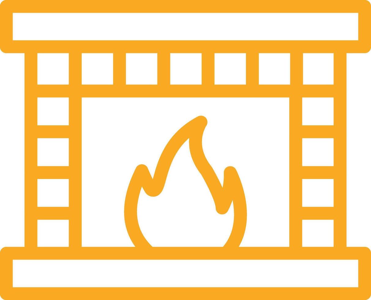 Fireplace Icon Design Illustration vector