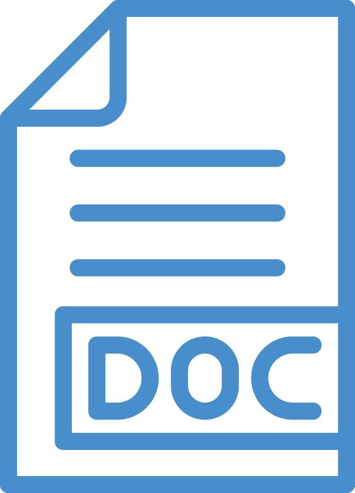 DOC Icon Design Illustration vector