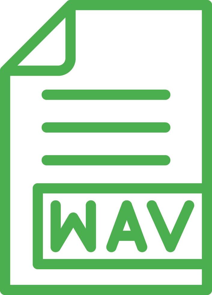 WAV Icon Design Illustration vector